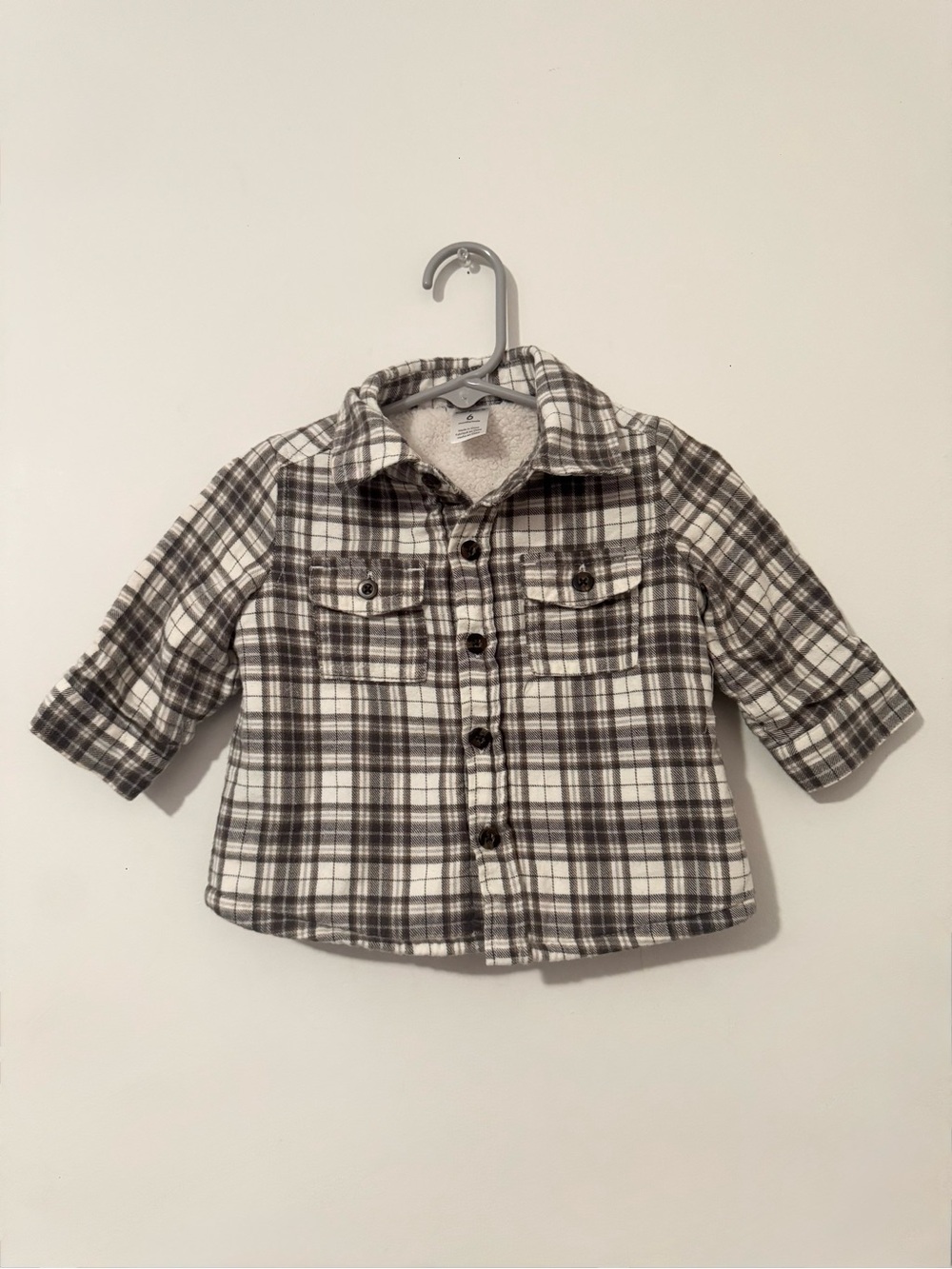 Carter’s Infant Boys Plaid Sherpa Lined Button-Down Flannel